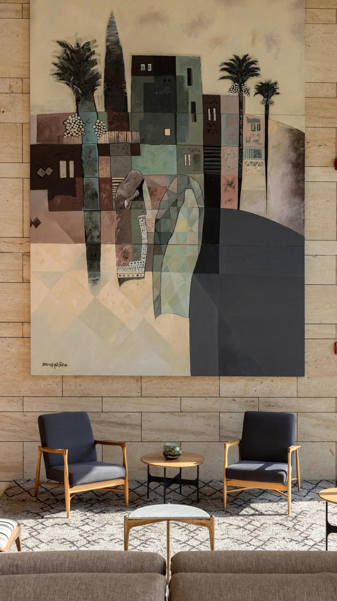 Shirvan Hotel City Yard 제다 외부 사진 The painting "The City" by Jean-Pierre Raynal